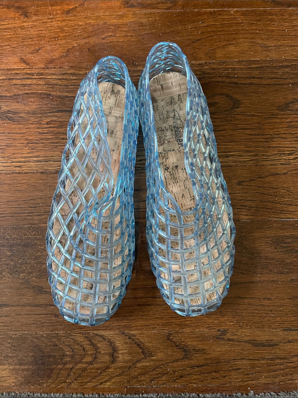 Blue Women's Jelly Flats - Lightweight Woven Design